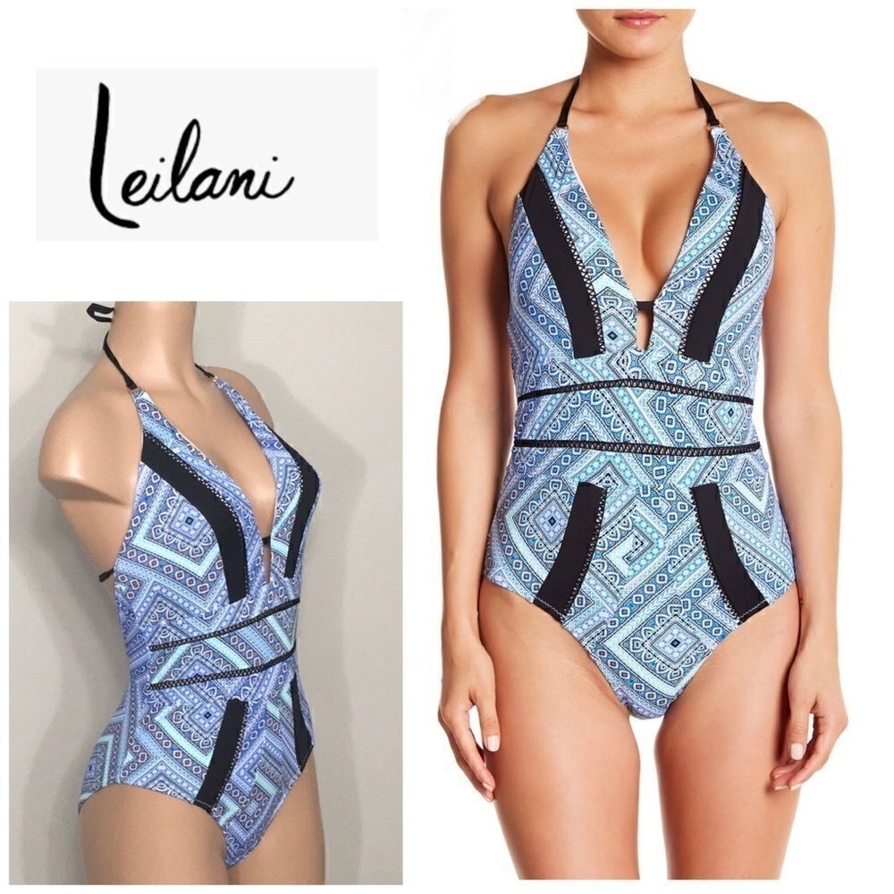 Leilani plunge swimsuit. NWOT